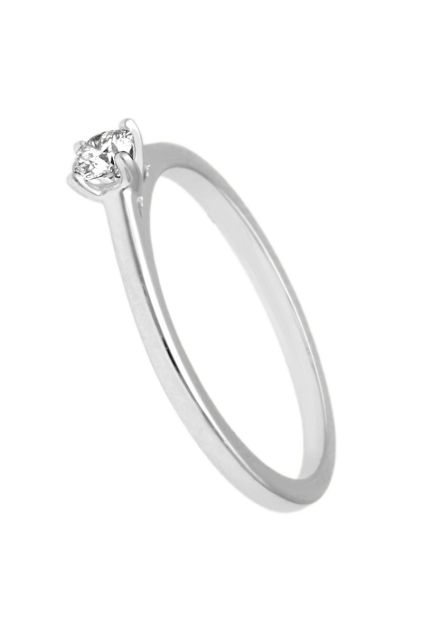 anillos de compromiso en el rubi joyeros solitario brazo recto con garra en V de cuatro patas foto para web el rubi joyeros toma de lado