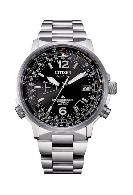 Reloj Citizen Pilot titanio Eco-Drive Radio controlado CB0230-81E