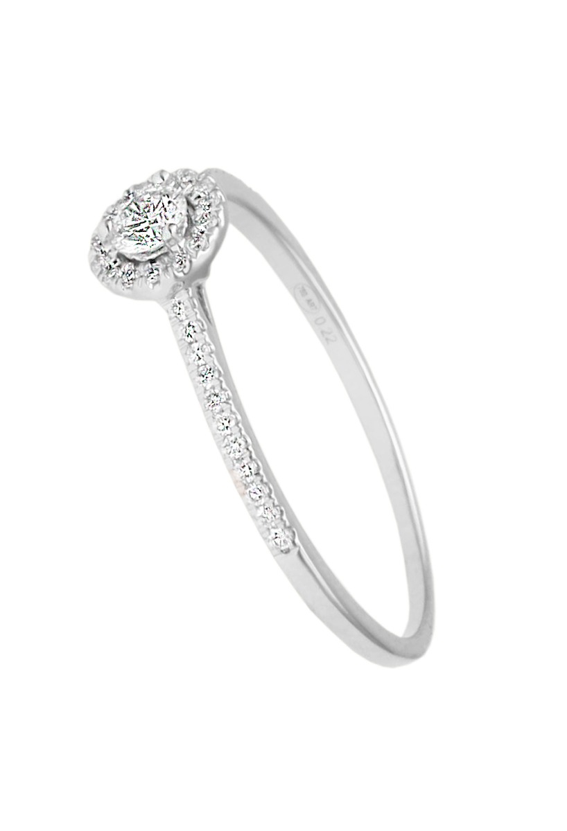 anillo compromiso modelo orla sobre brazo galeria oro blanco y diamantes foto lateral para web el rubi joyeros