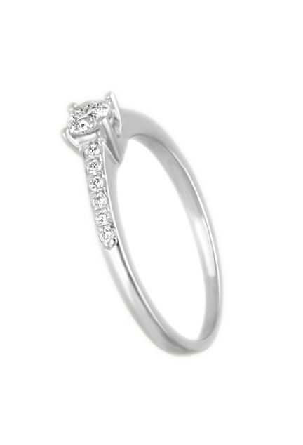 anillo compromiso oro blanco 18 kilates con diamantes, modelo hibrido fotografia para la parrilla de la web de el rubi joyeros toma lateral