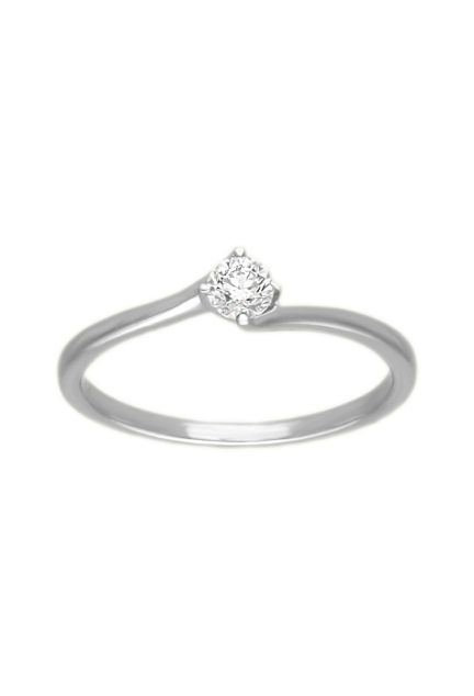 anillo compromiso oro blanco 18k y diamante brazo cruzado foto para la joyeria online el rubi joyeros toma uno