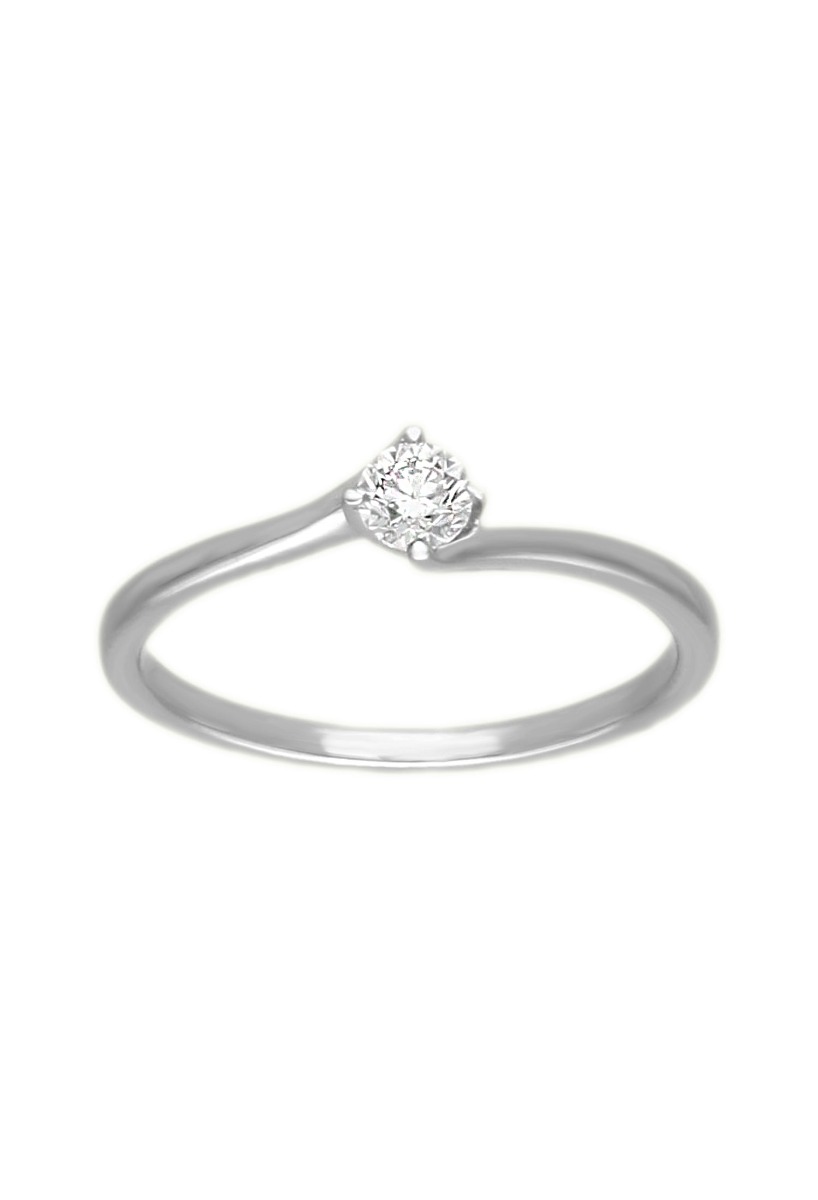 anillo compromiso oro blanco 18k y diamante brazo cruzado foto para la joyeria online el rubi joyeros toma uno