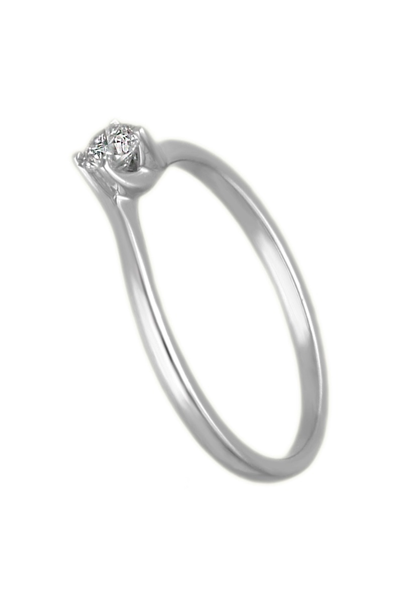 anillo compromiso oro blanco 18k y diamante brazo cruzado foto para la joyeria online el rubi joyeros toma dos