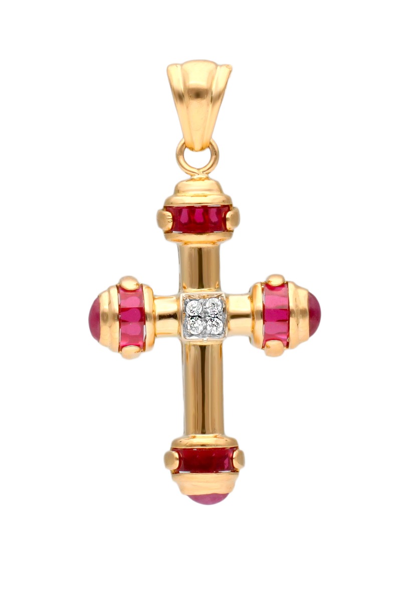 Cruz oro 18 ktes con símiles 036_X24377