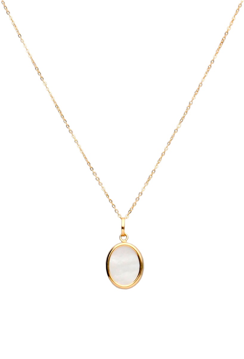 gargantilla oro amarillo 18 kilates cadena forzada y motivo de nacar fotografia para web el rubi joyeros toma principal