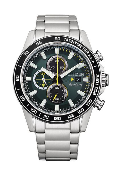 Reloj cronógrafo Citizen Eco-Drive con caja y correa en acero CA0780-87X