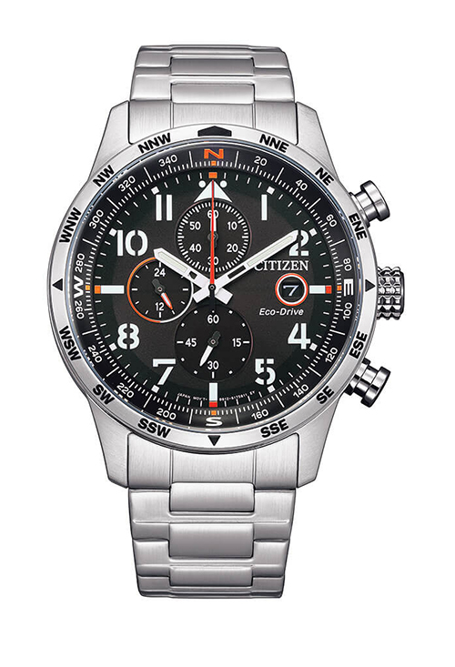 Reloj cronógrafo Citizen Eco-Drive con caja y correa en acero CA0790-83E