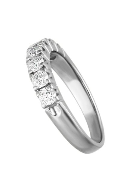 anillo compromiso oro blanco con diamantes 0,77 quilates media alianza fotografia lateral para web el rubi joyeros