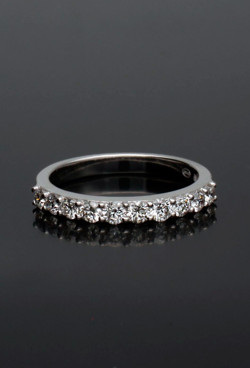 anillo de compromiso oro blanco y diamantes media alianza de 10 piedras foto para web el rubi joyeros toma cuatro