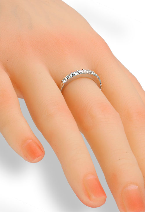 anillo de compromiso oro blanco y diamantes media alianza de 10 piedras foto para web el rubi joyeros toma cinco