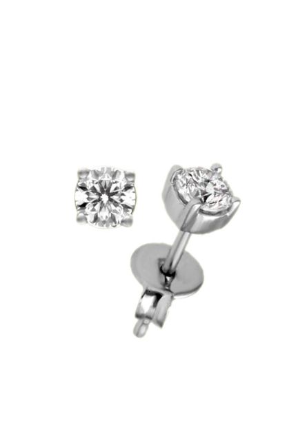 pendientes oro blanco 18 kilates y diamantes para hombre y para mujer fotografia lateral para web el rubi joyeros