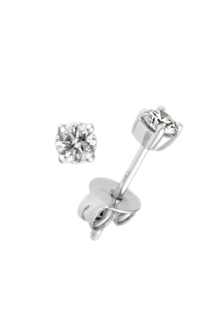 pendientes de oro blanco 18 kilates con diamante talla brillante engastado en garra foto lateral para parrilla web el rubi joyeros