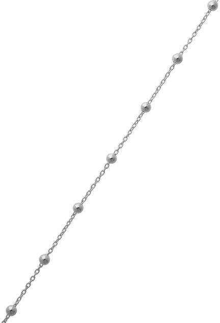 gargantilla de plata cadena forzada con bolas de 4 mm fotografia principal