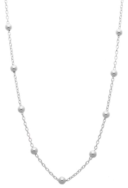 gargantilla de plata cadena forzada con bolas de 4 mm fotografia en expositor