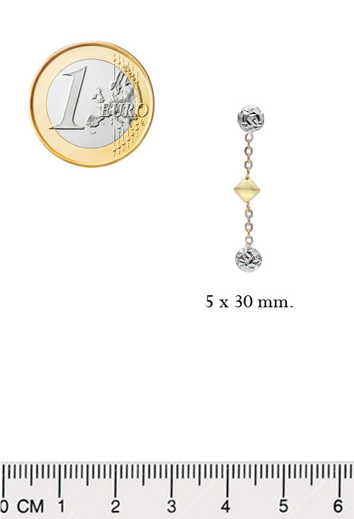 pendientes largos oro 18 ktes fotografia medidas para web el rubi joyeros