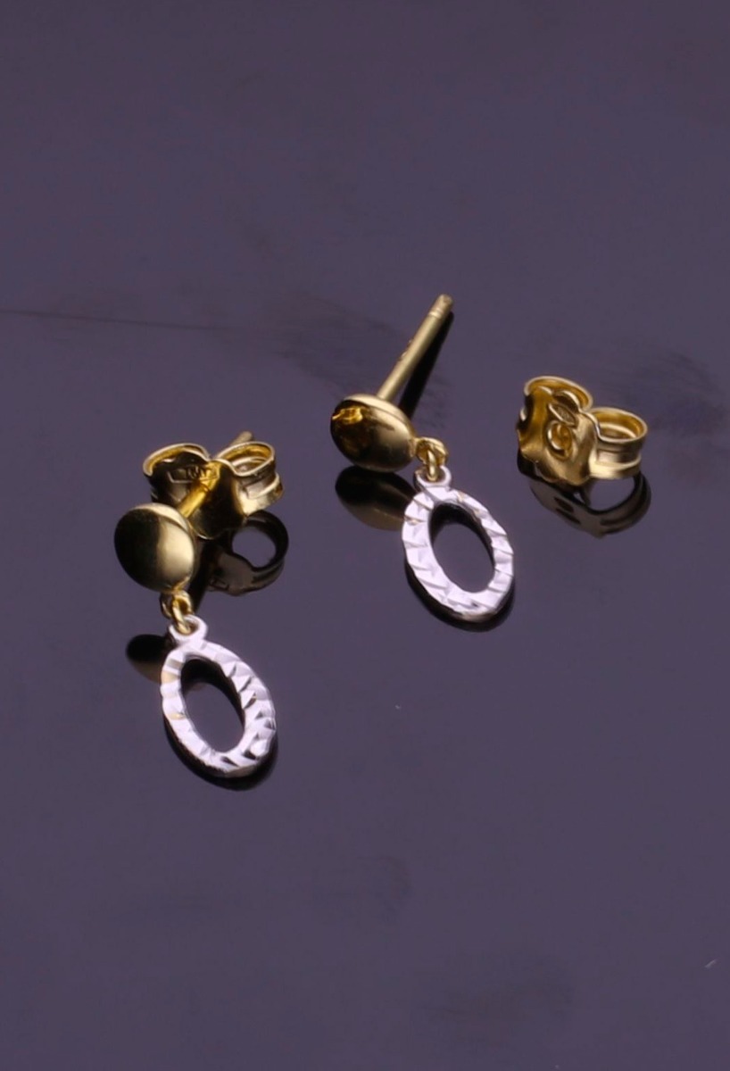 pendientes de colgar oro blanco y amarillo motivo ojival lapidado fotografia sin recortar para web el rubi joyeros