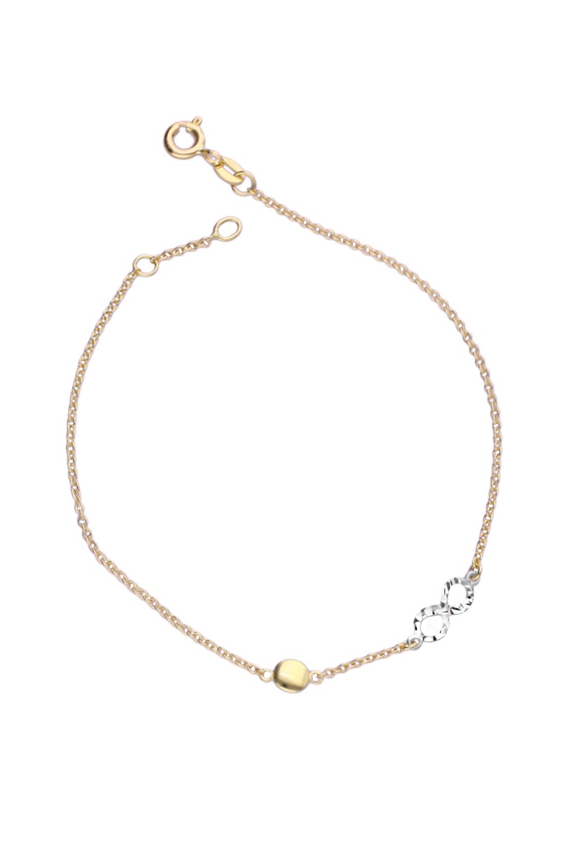 pulsera oro 18k simbolo infinito fotografia principal para web el rubi