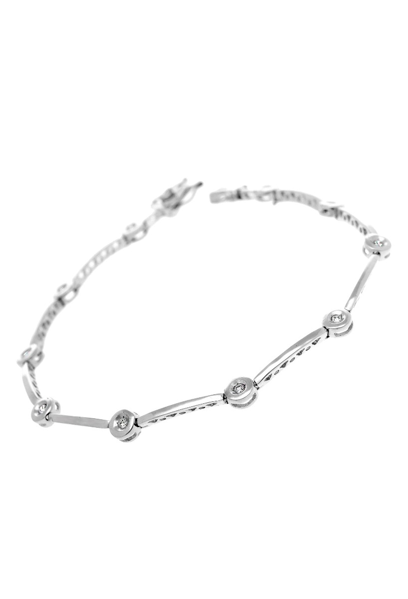 pulsera oro blanco y diamantes engastados en chatones fotografia para web el rubi joyeros toma uno
