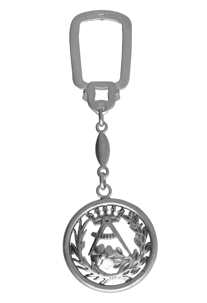 Llavero de plata logo arquitectura