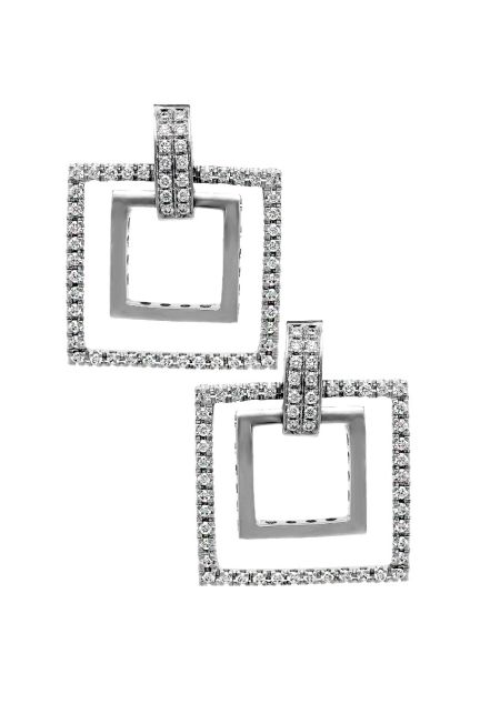 pendientes oro blanco y diamantes diseño alta joyeria fotografia frontal para web el rubi joyeros