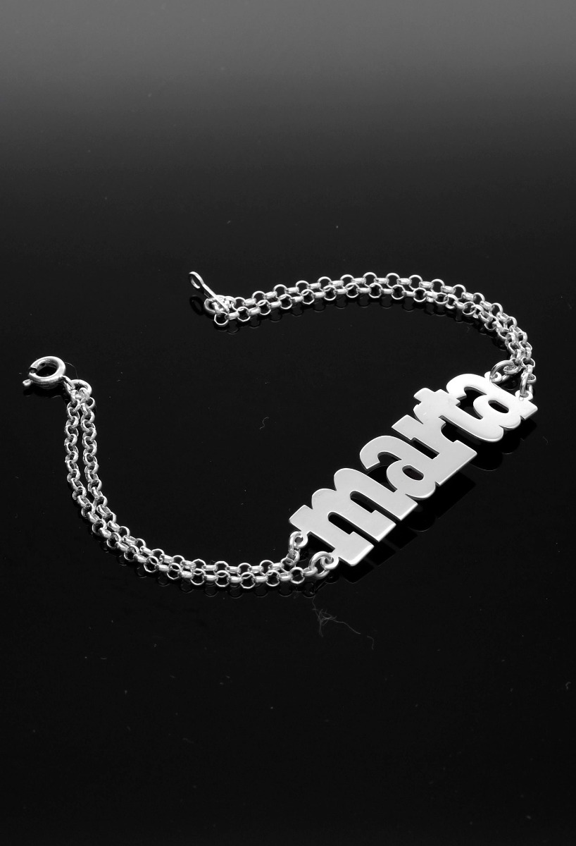 pulsera de plata nombre marta vista principal para web el rubi joyeros