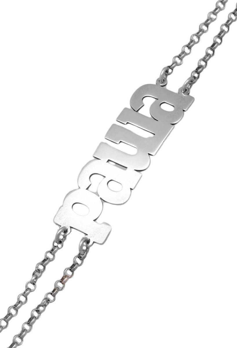 pulsera de plata nombre paula foto para web el rubi joyeros toma detalle aumentado