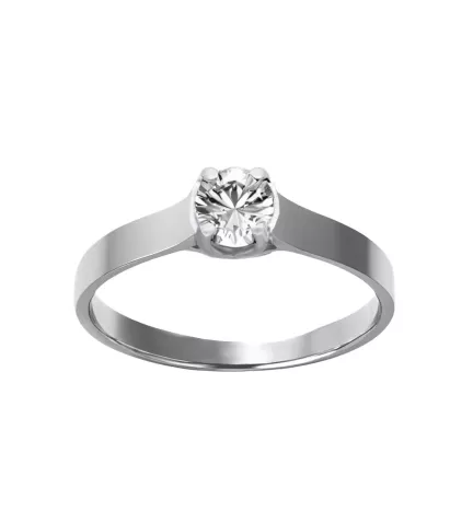 anillo de compromiso oro blanco 18 ktes con brillante