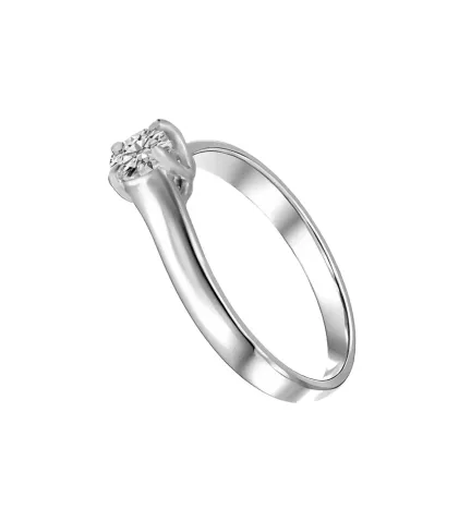 anillo de compromiso oro blanco 18 ktes foto lateral