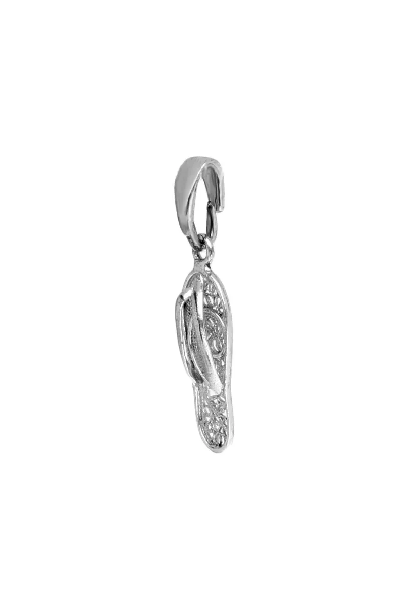 Charm en plata ley con forma de chancla 022_F-CHANCLA lado