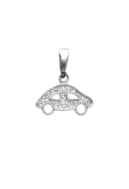 Charm en plata ley con forma de coche 022_F-COCHE