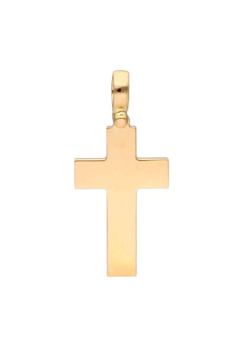 Cruz oro amarillo 18K chapa plana 243_009-03176
