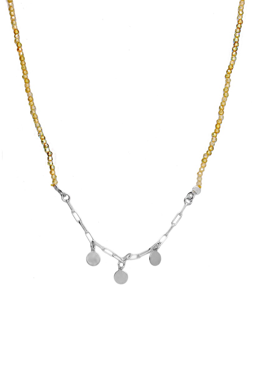 gargantilla cuarzo amarillo y plata fotografia principal para web el rubi joyeros