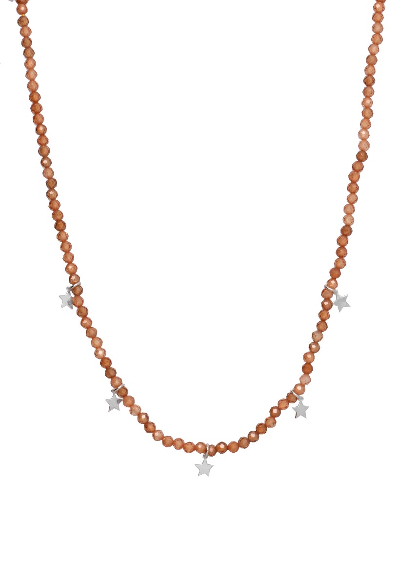 gargantilla cuarzos y estrellas fotografia frontal