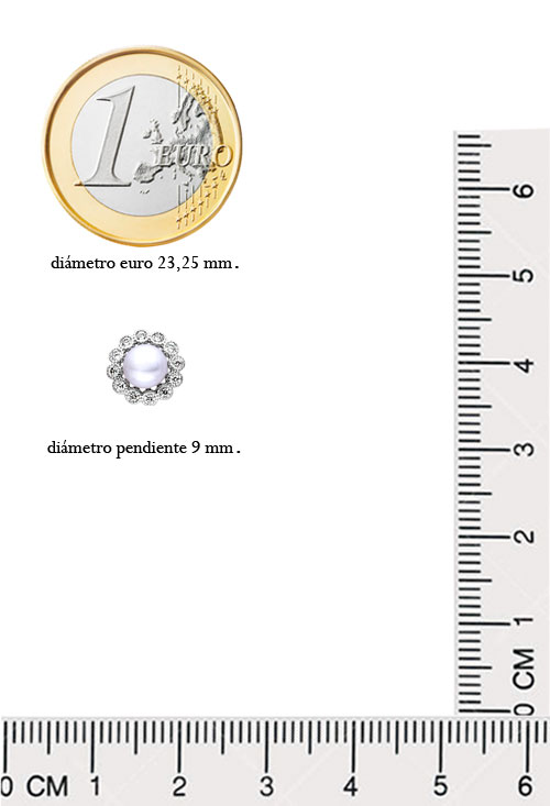 Pendientes de plata con circonitas y perla central 280_2024084 medidas