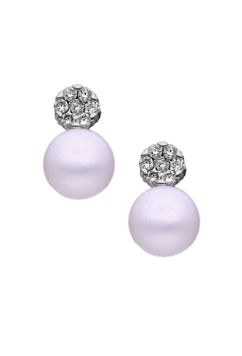 Pendientes de plata con perla y circonitas 280_2023942