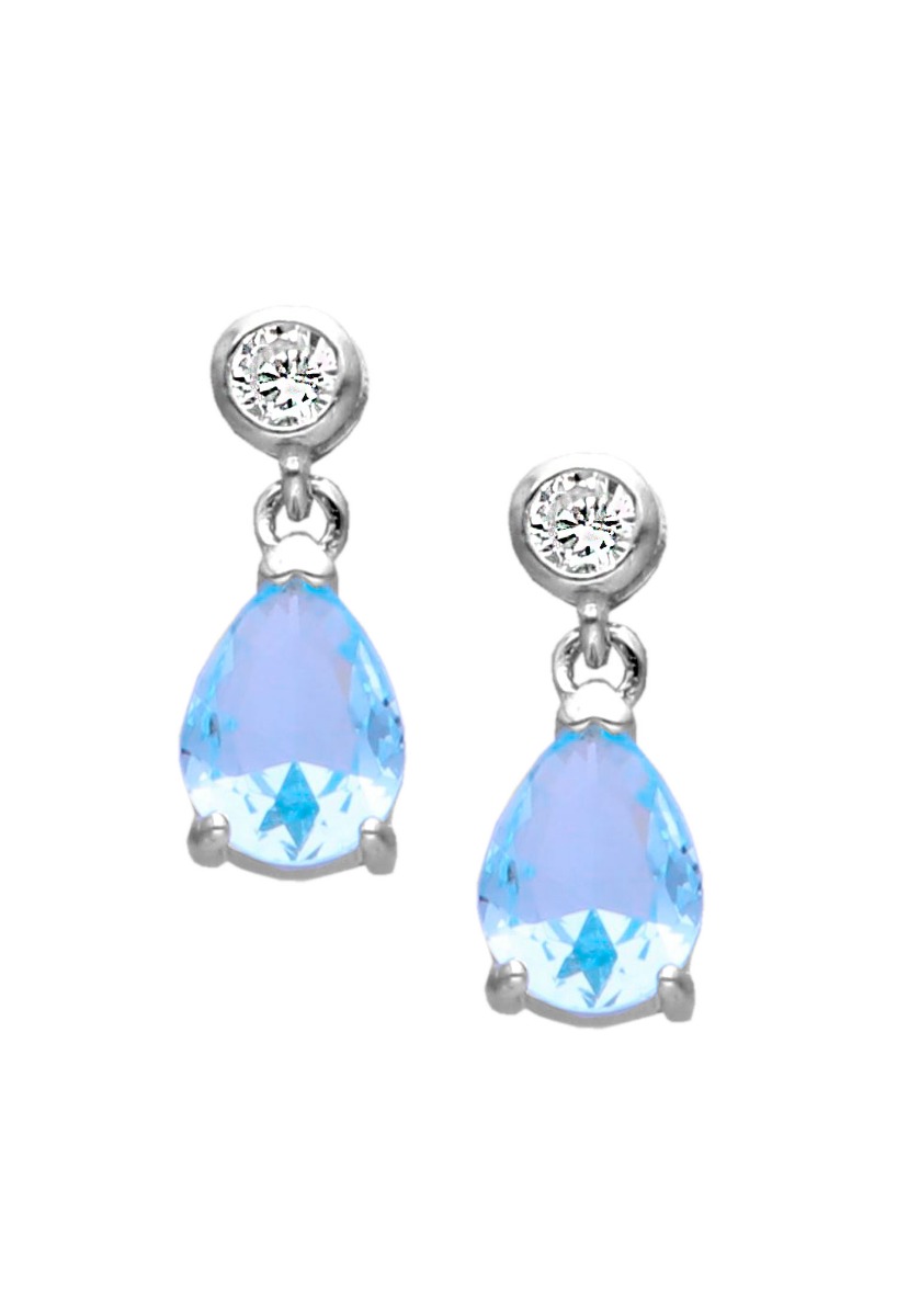 Pendientes de plata y circonita con piedra azul 280_2024090-AG