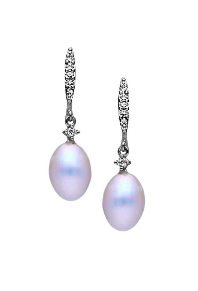 Pendientes plata largos con perla y circonitas 280_2024076