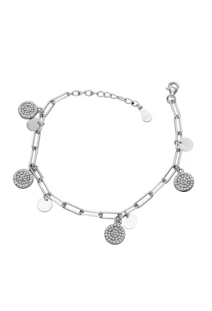 Pulsera plata discos cuajados de circonitas 280_2040943