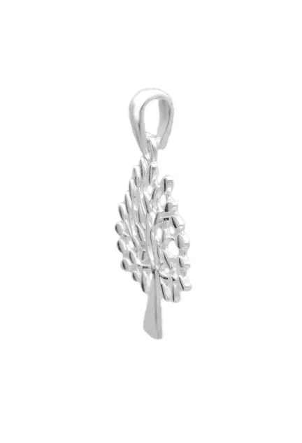 colgante plata arbol de la vida fotografia lateral