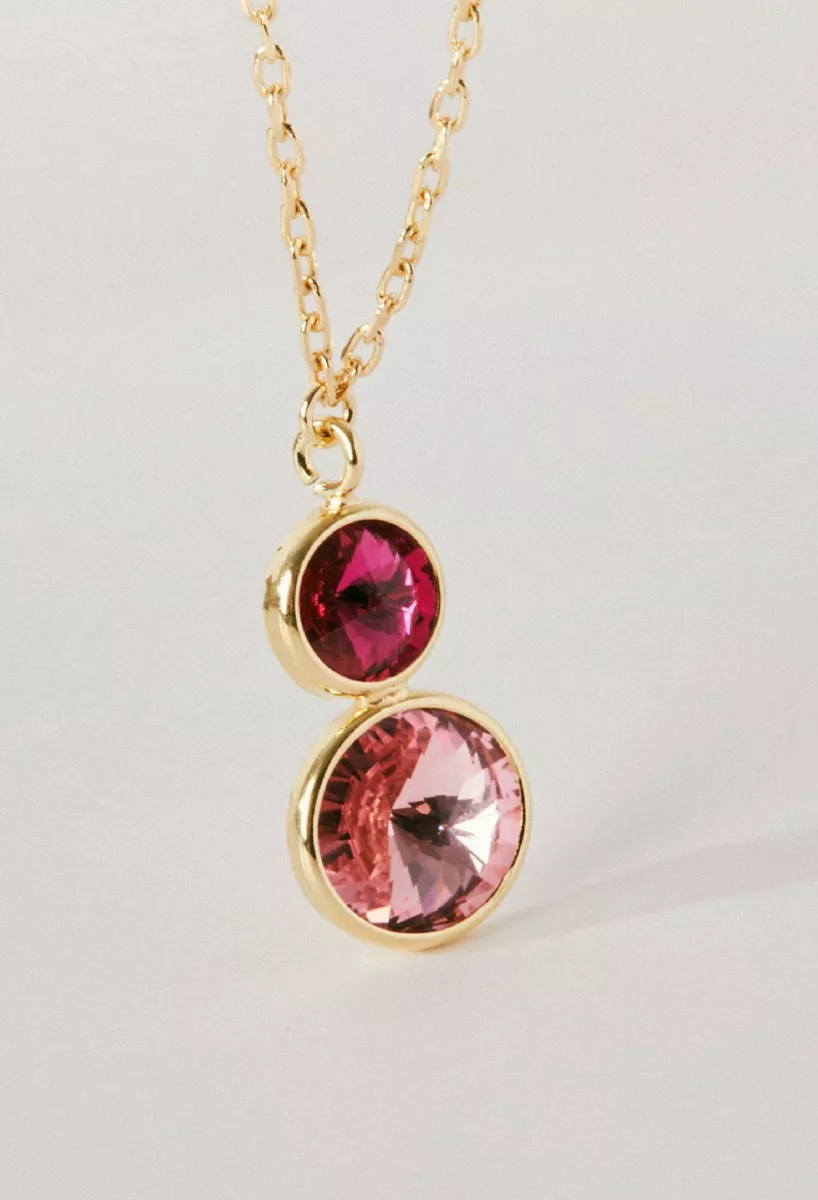 Gargantilla de plata chapada con cristales tonos cálidos 273_A4222-26DG detalle