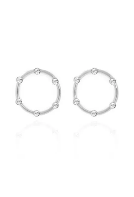 Pendientes de plata chapada con circonitas 273_A3579-07HT