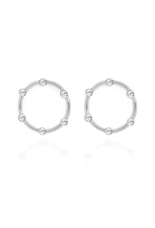 Pendientes de plata chapada con circonitas 273_A3579-07HT