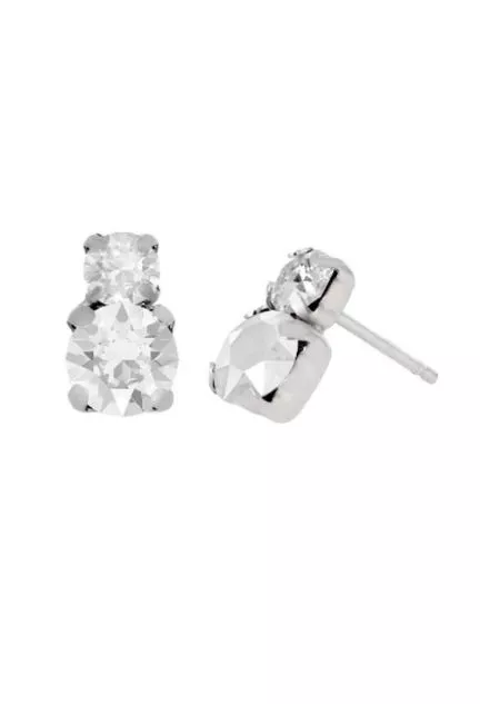 Pendientes de plata y circonitas talla princesa 273_A3751-07HT