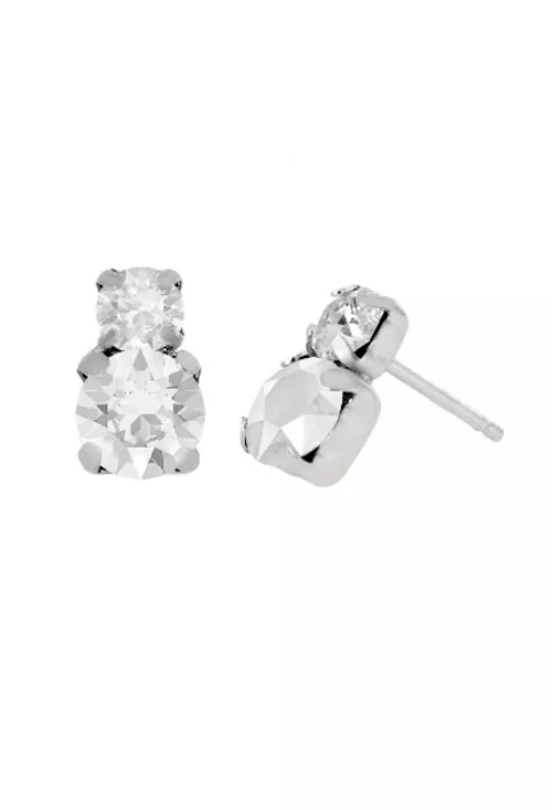 Pendientes de plata y circonitas talla princesa 273_A3751-07HT