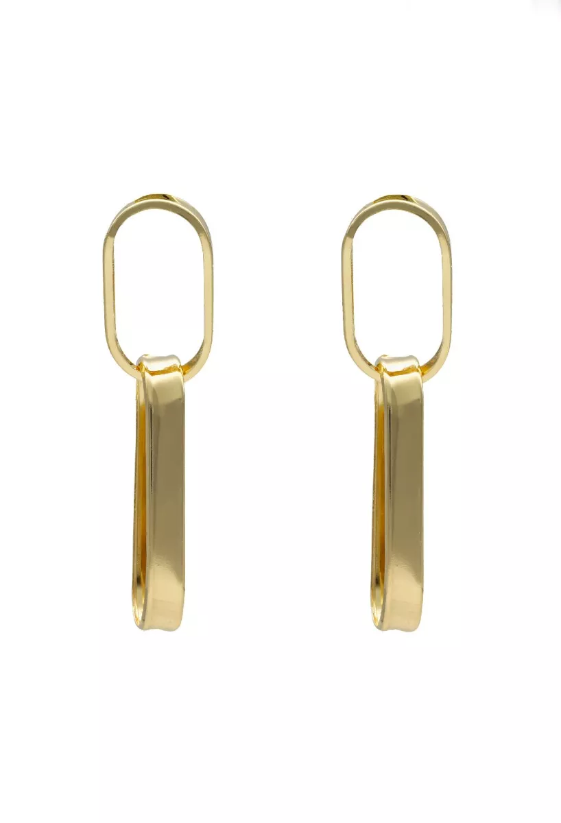 Pendientes plata chapada con piedras rosé 273_A4136-26DT