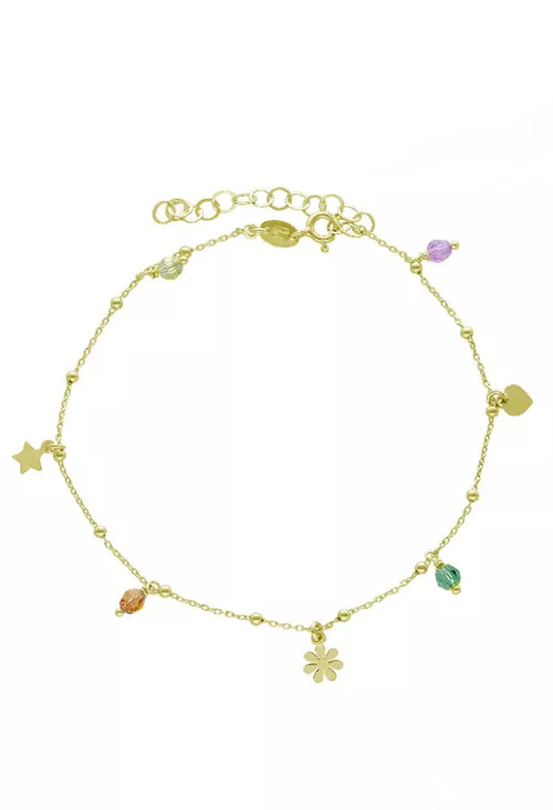 Pulsera de plata con charms y cristales alternos 273_A4037-MDB