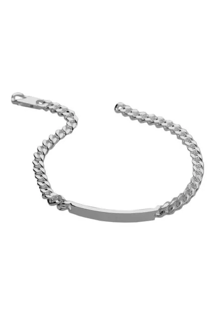 pulsera plata con chapa para grabar foto para web el rubi joyeros