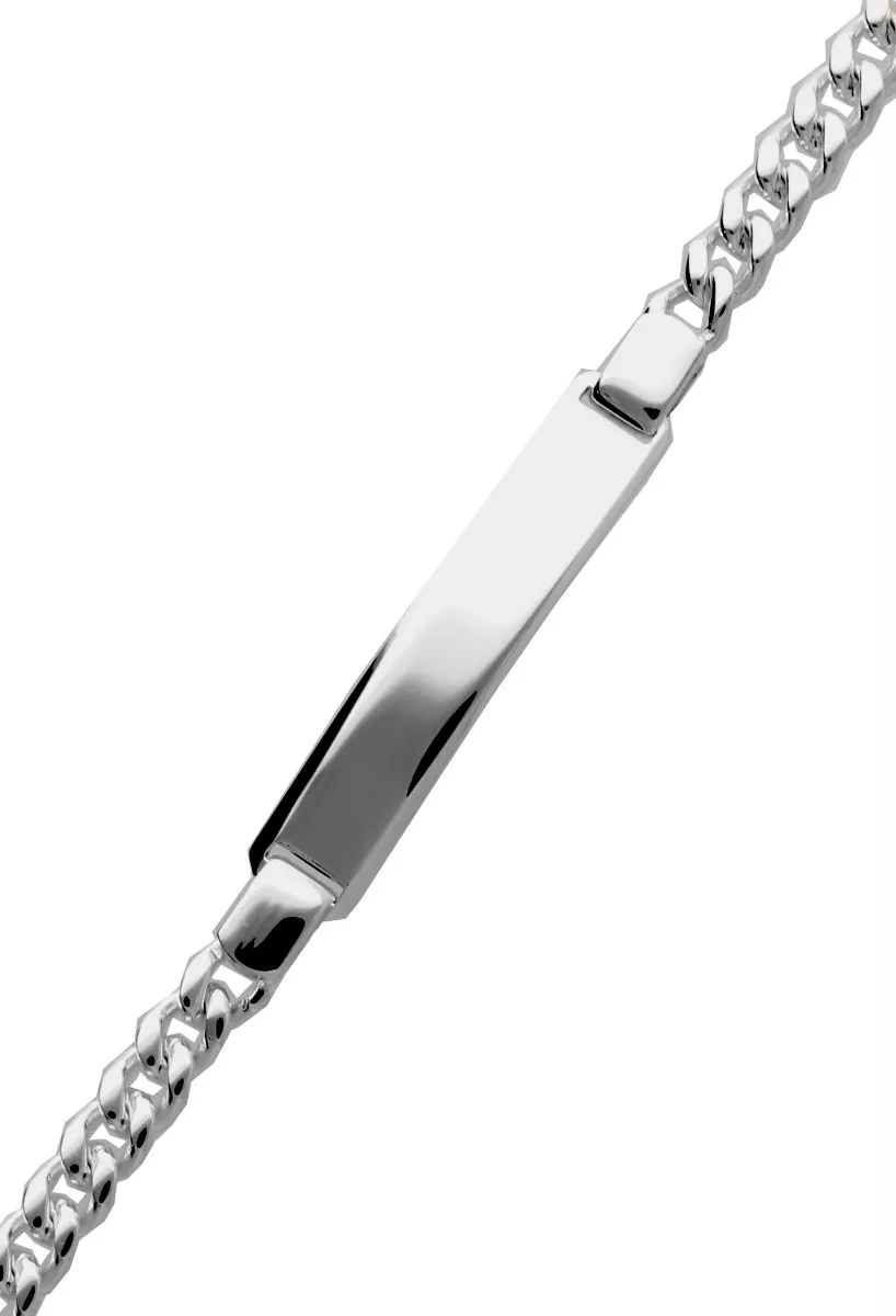 pulsera plata con chapa para grabar eslabones barbados foto para parrilla web el rubi joyeros toma segunda