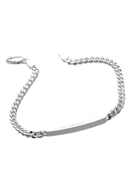 pulsera plata con chapa para grabar fotografia principal para web el rubi joyeros