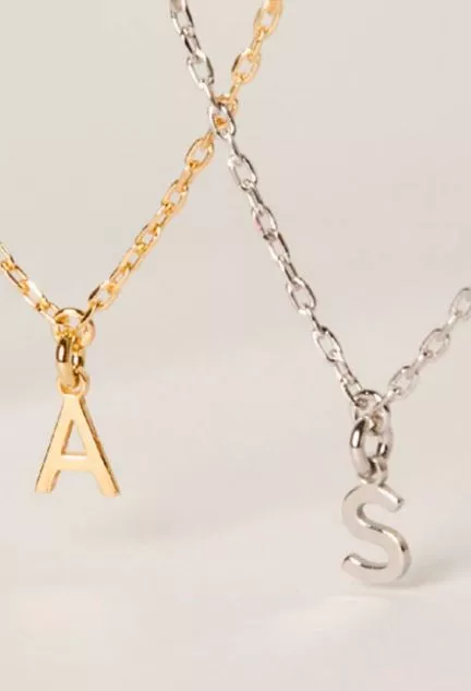 Gargantilla de plata letra P y cristal 273_A4231-PHG foto 2